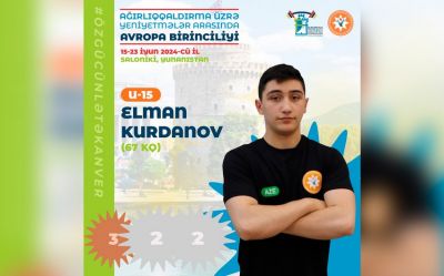 Azərbaycan ağırlıqqaldıranından Avropa çempionatında 3 medal