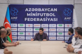 Orxan Məmmədov minifutbol millimizin üzvləri ilə görüşüb