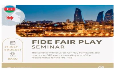FIDE Bakıda beynəlxalq seminar təşkil edəcək