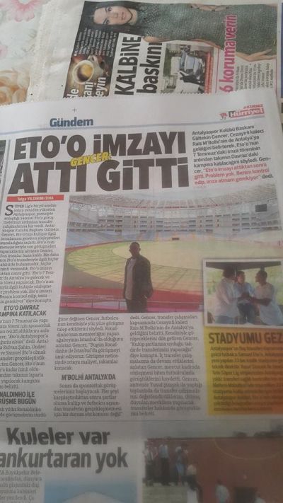 Samuel Eto`O rəsmən “Antalyaspor”da