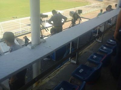 Gəncə stadionunda media tribunası quraşdırılıb FOTO