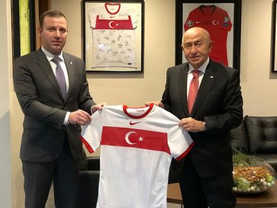 Elxan Məmmədov Türkiyə Futbol Federasiyasının rəhbərliyi ilə görüşdü