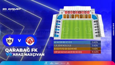 “Qarabağ” - “Araz Naxçıvan” oyununun biletləri satışda