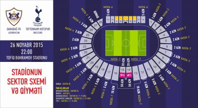 “Qarabağ” - “Tottenham” matçının biletləri satışda