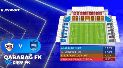 “Qarabağ” oyunu üçün biletlər bu gündən satışa çıxır