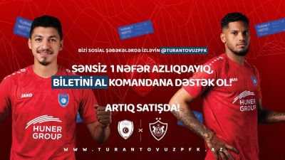 “Turan Tovuz” - “Qarabağ” oyununun biletləri satışda