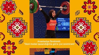 Anastasiya İbrahimli: “Qızıl medal qazandığıma görə çox sevinirəm”